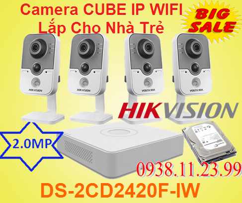 camera quan sát wifi,Bộ 4 Camera IP WIFI lắp cho Nhà Trẻ , Bộ Camera IP WIFI lắp cho Nhà Trẻ ,Camera IP WIFI , camera nhà trẻ , camera DS-2CD2420F-IW , DS-2CD2420F-IW , 2CD2420F